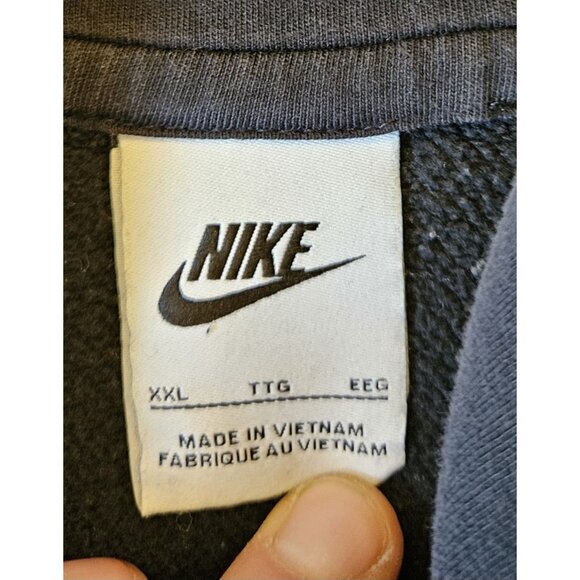 Nike Hoodie Sweatshirt XXL Large Mens Black Full Zip Logo Jacket Sweater - Picture 7 of 14